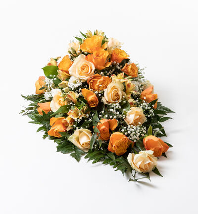 Båredekorasjon i hvitt og gyllent 60 cm Båredekorasjon i hvitt og gyllent 60 cm